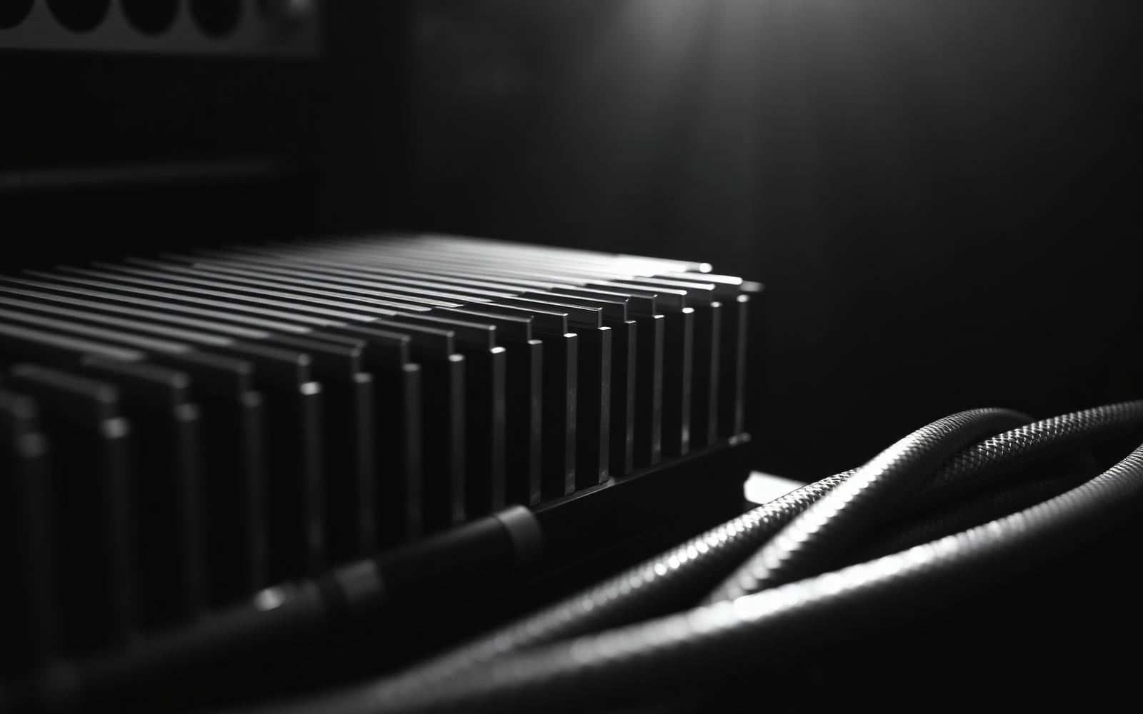 Precision-machined cooling fins and braided data cables